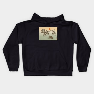 Frog Sumo - Ohara Koson Kids Hoodie